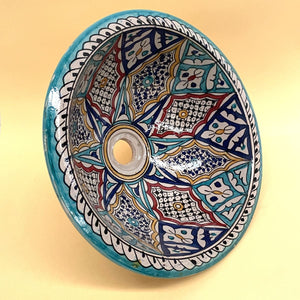 Arabische veelkleurige keramische wastafel 40cm