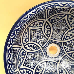 Marokkaanse keramische wastafel uit Fez 40cm