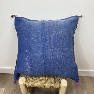 cojín seda cactus azul espalda