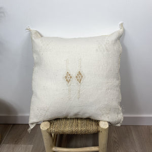 cojín seda de cactus blanco