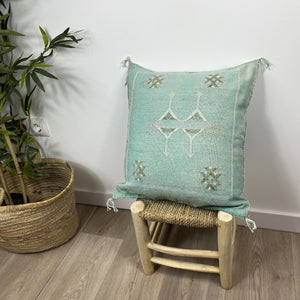 cojín seda de cactus turquesa árabe