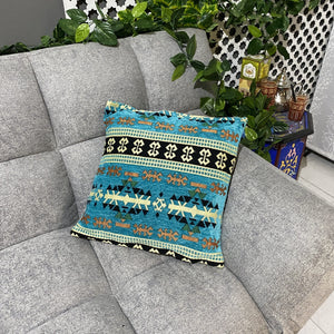 funda de cojín árabe bereber turquesa salón