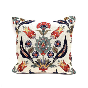 Funda de cojín árabe floral multicolor