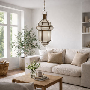 lámpara marroquí de cobre Arbaha salón