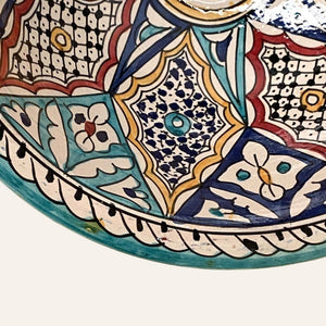 lavabo árabe cerámica multicolor detalle