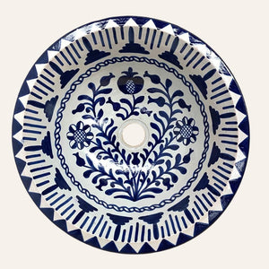 lavabo árabe granadino azul