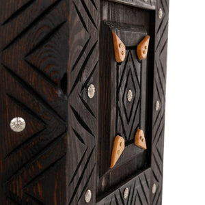 Mesa árabe auxiliar de madera y hueso