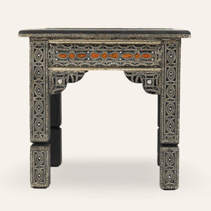 mesa marroquí de madera y hueso
