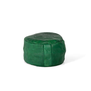Puff árabe de cuero liso en varios colores
