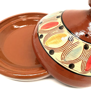 Tagine bereber esmaltado pintado detalles