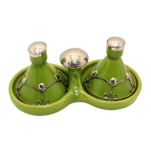 Tajín especiero árabe de cerámica doble - 4 colores