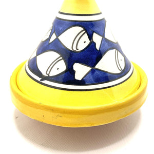 Tajín marroquí de cerámica peces