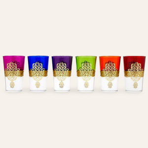 vasos de té moruno HAMSA BLANCA