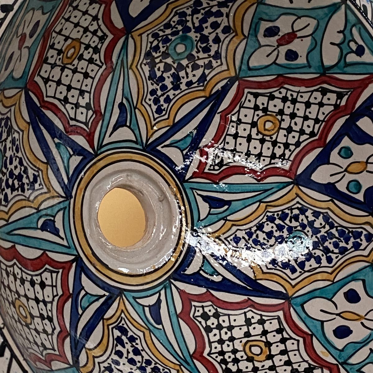 Arabische veelkleurige keramische wastafel 40cm