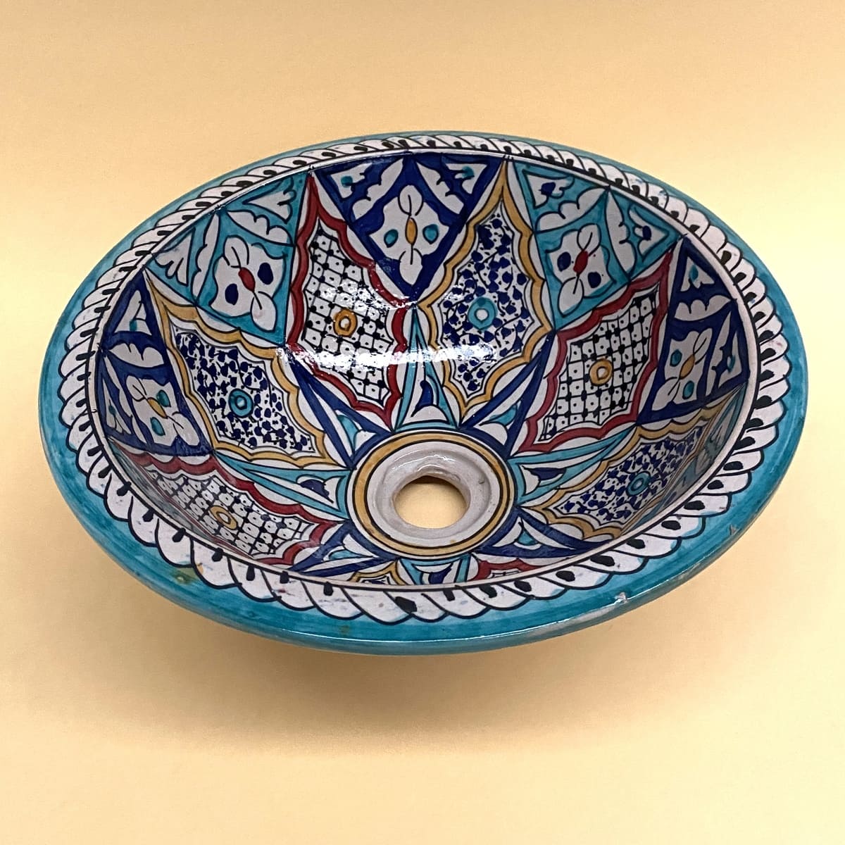 Arabische veelkleurige keramische wastafel 40cm