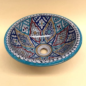 Arabische veelkleurige keramische wastafel 40cm