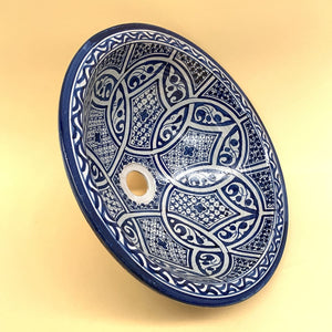 Marokkaanse keramische wastafel uit Fez 40cm