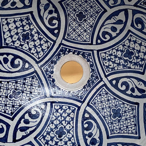 Marokkaanse keramische wastafel uit Fez 40cm