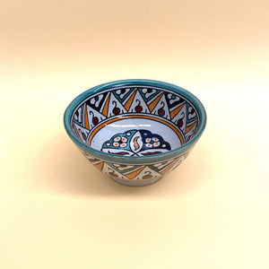 Veelkleurige groene keramische Arabische slakom 18cm