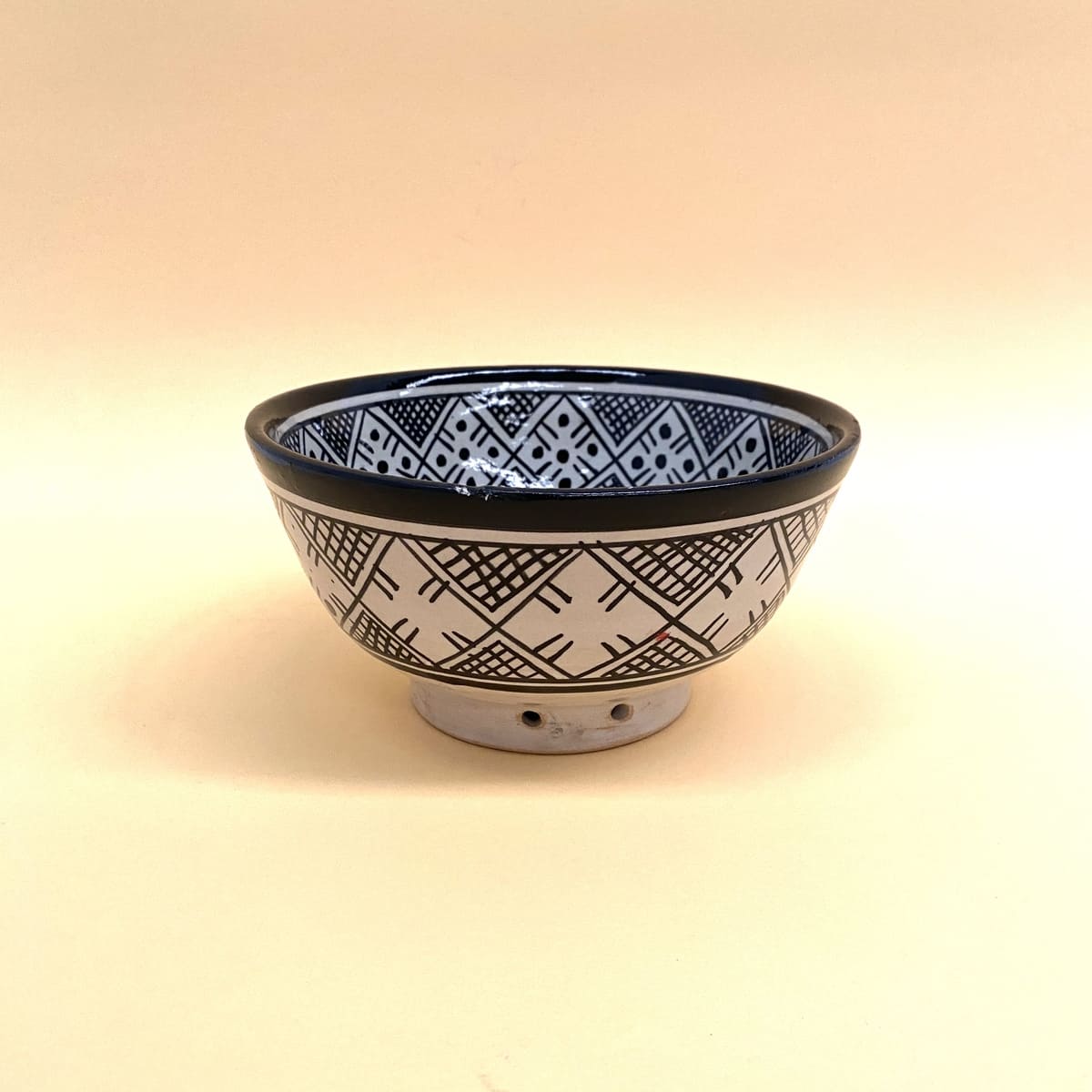 Zwart-witte Arabische slakom in Berberstijl, 18 cm