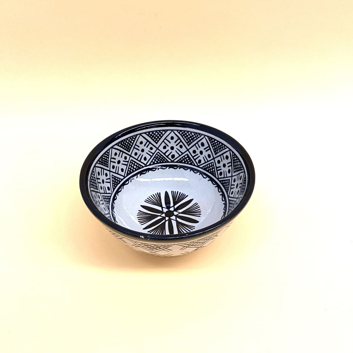 Zwart-witte Arabische slakom in Berberstijl, 18 cm