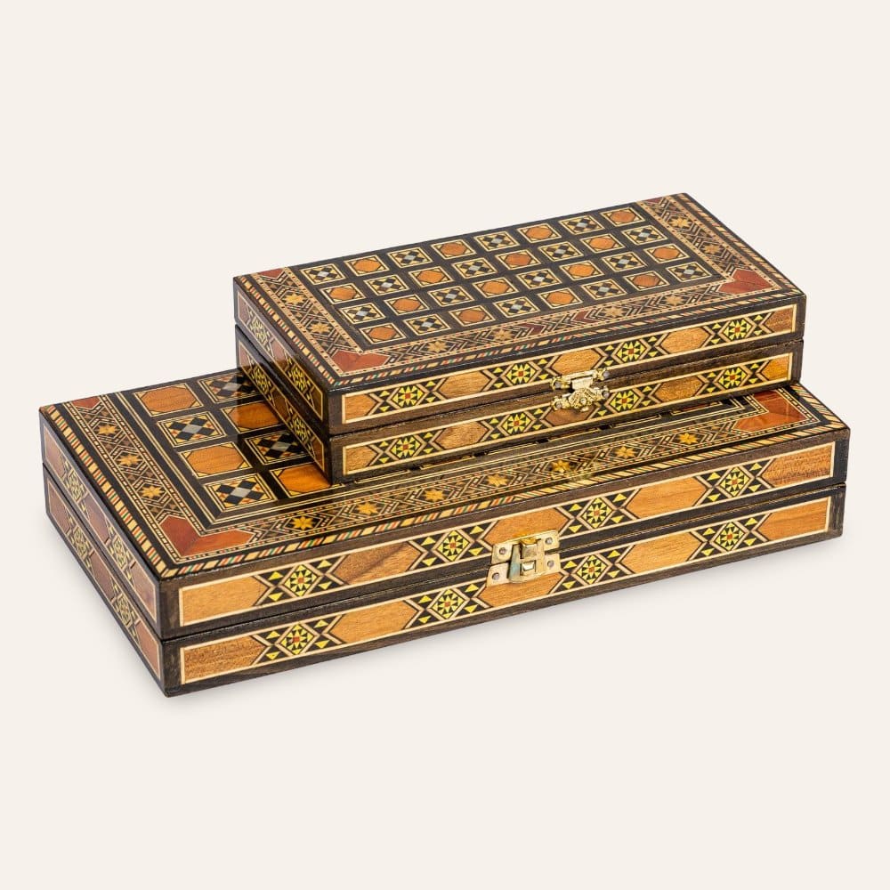 ajedrez taracea damasco cajas