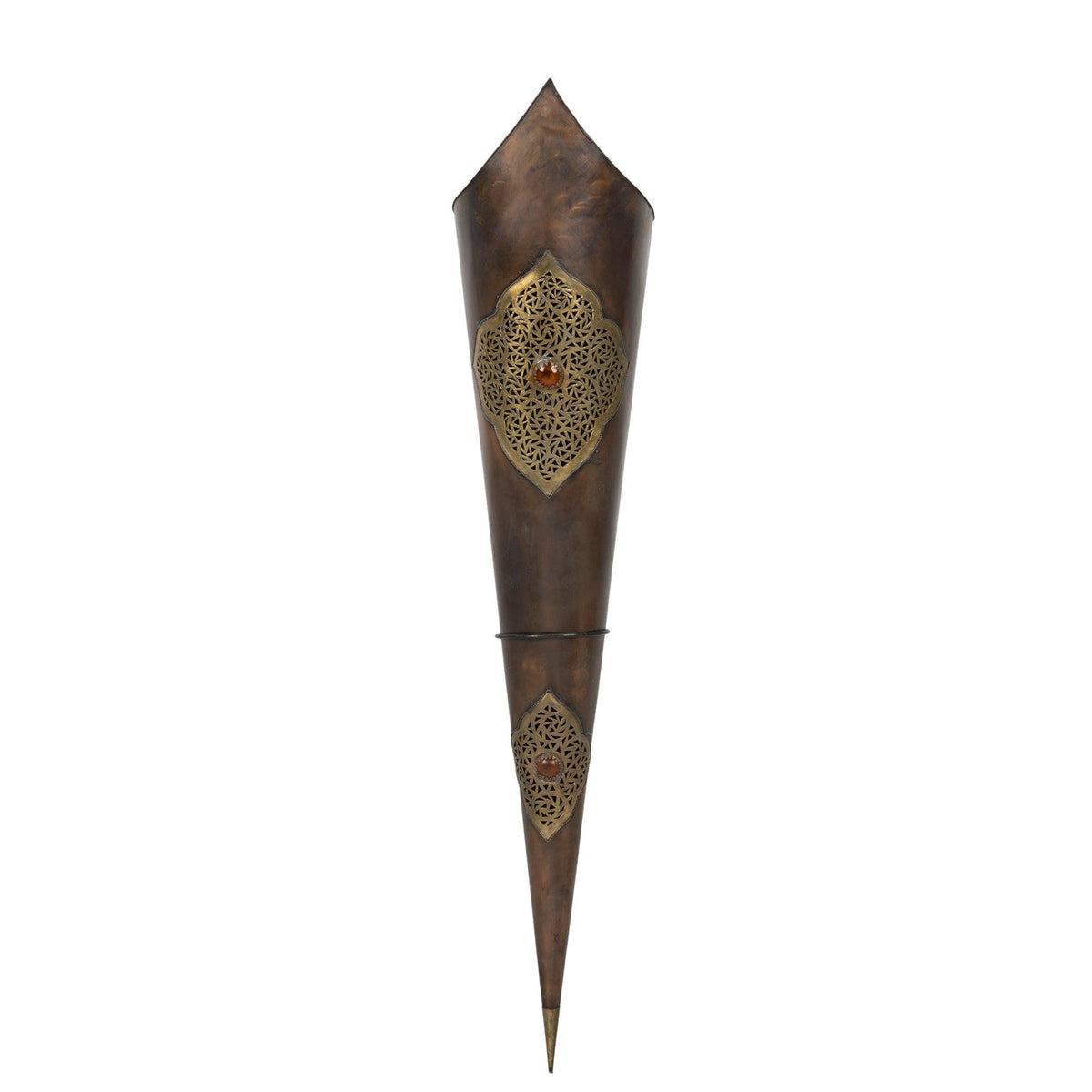 Antorcha árabe de cobre aplique de pared 120cm