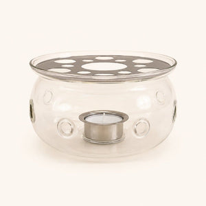 calentador cristal teteras vela