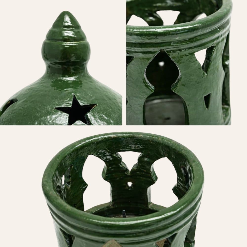 candelabro marroquí jardín cerámico detalles