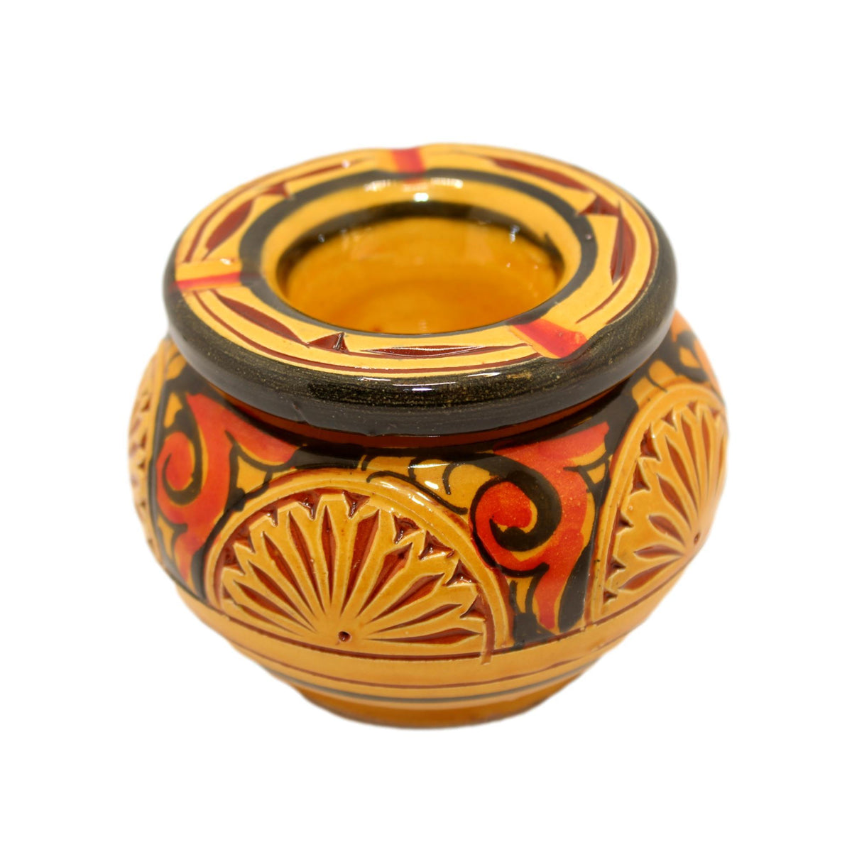 Cenicero árabe de cerámica labrada 4 colores