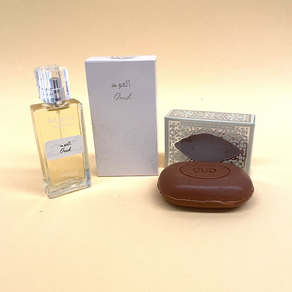 Oud MADINI Arabische parfummand + stuk zeep