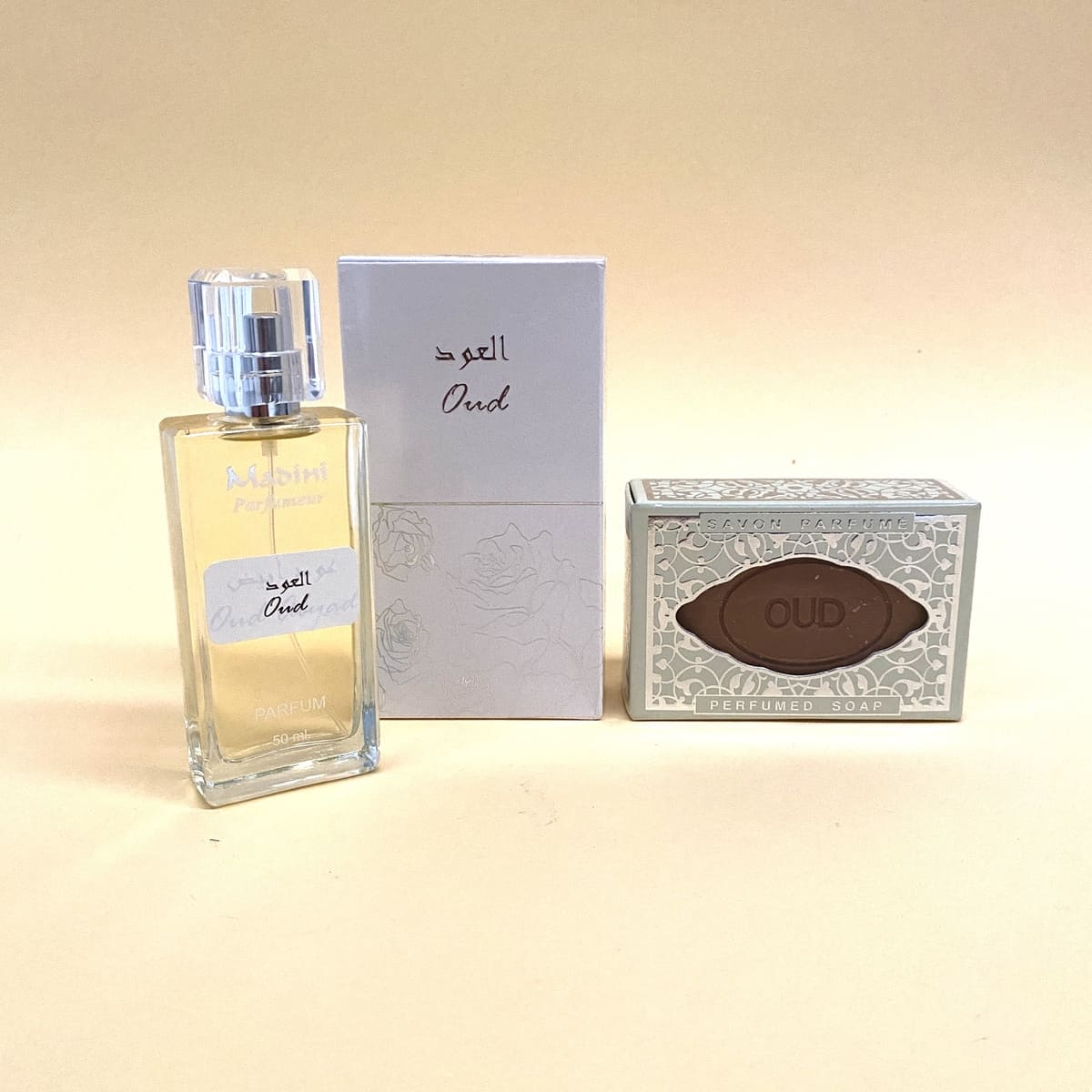 Oud MADINI Arabische parfummand + stuk zeep