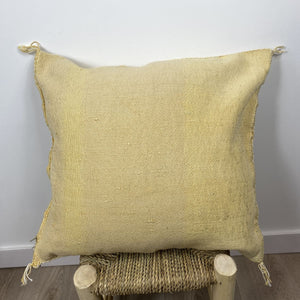 cojín seda de cactus amarillo espalda