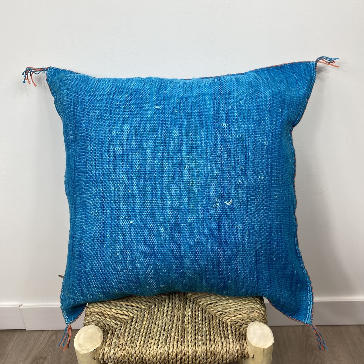 cojín seda cactus azul océano espalda