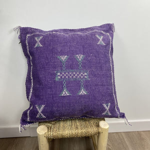 cojín seda de cactus morado