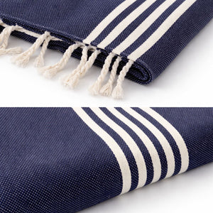 colcha marrakech azul marino detalles