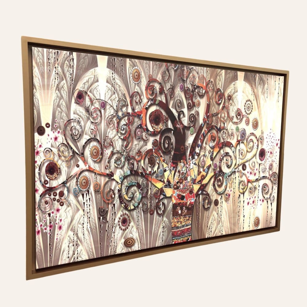 cuadro multicolor árbol moderno