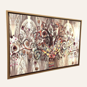 cuadro multicolor árbol moderno