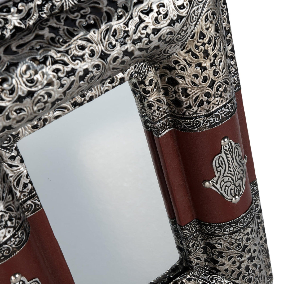 Espejo árabe de alpaca Mano de Fátima