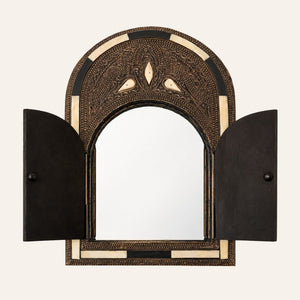 Arabische spiegel van been BOU REGREG 35x25 | Arabische decoratie
