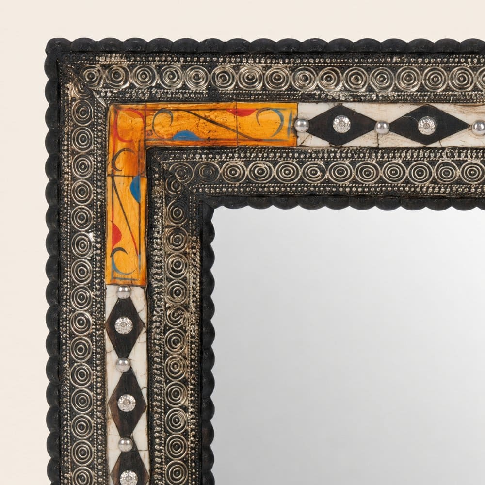 espejo árabe de hueso MUSTAFA KEMAL detalle