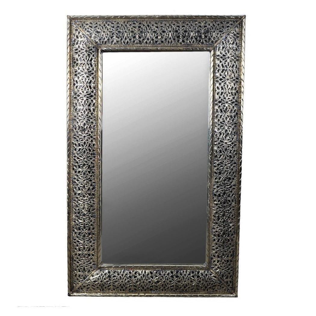 Espejo marroquí artesanal de alpaca 100x60cm