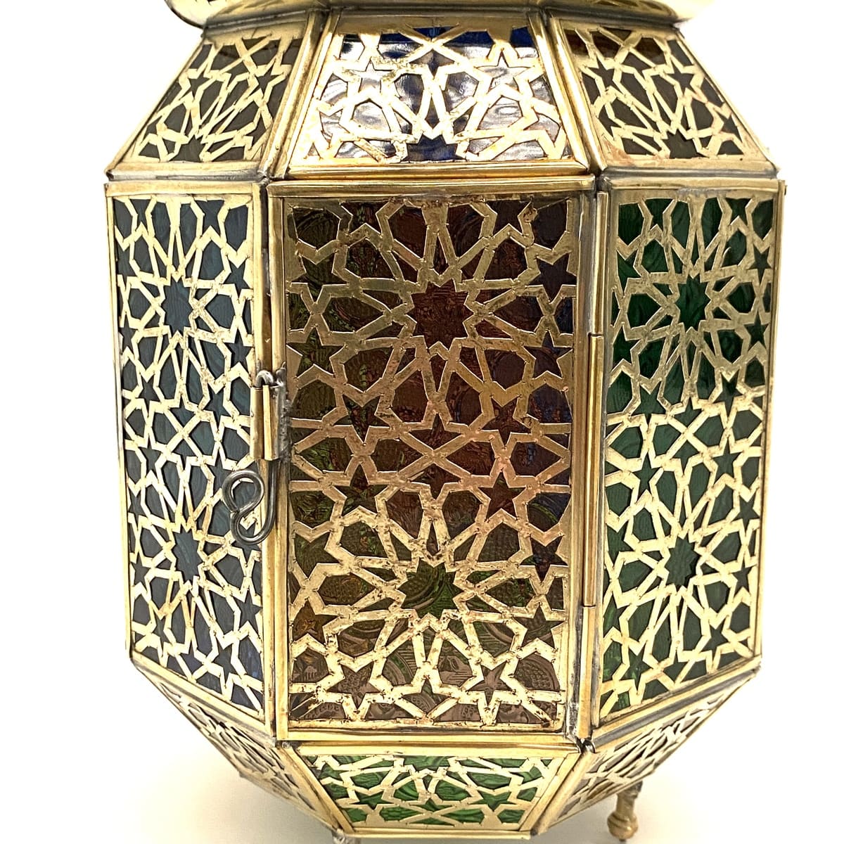 Arabische achthoekige koperen lantaarn 38 cm | Arabische lampen
