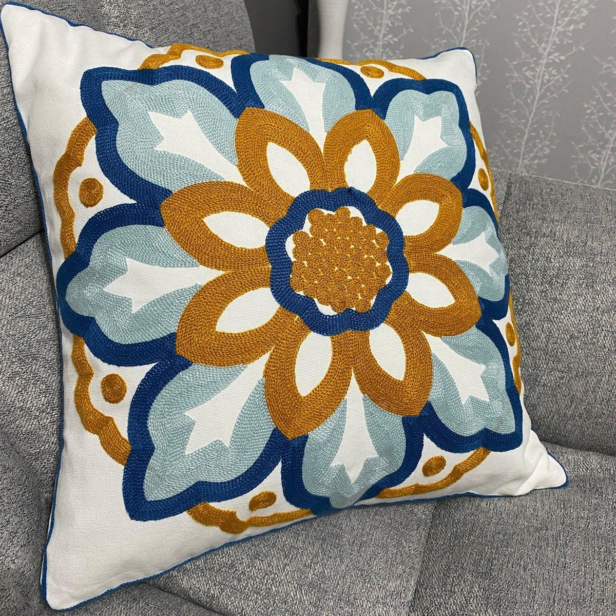 Funda de cojín árabe estilo floral MK4