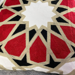 Funda de cojín árabe estrella roja MK11