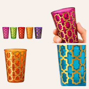 juego vasos de té moruno ALHAMBRA detalle