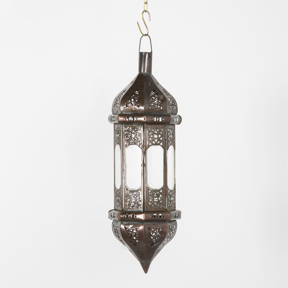 lámpara árabe alargada de cristal A18B