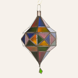 lámpara árabe cristal diamante A22B multicolor