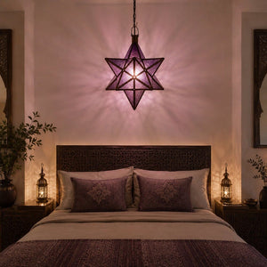 Arabisch Violette Kristallen Sterlamp C1 40x37