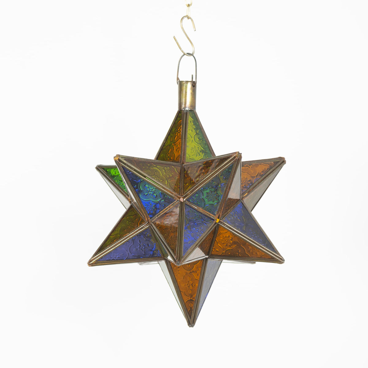 lámpara árabe estrella de cristal A13